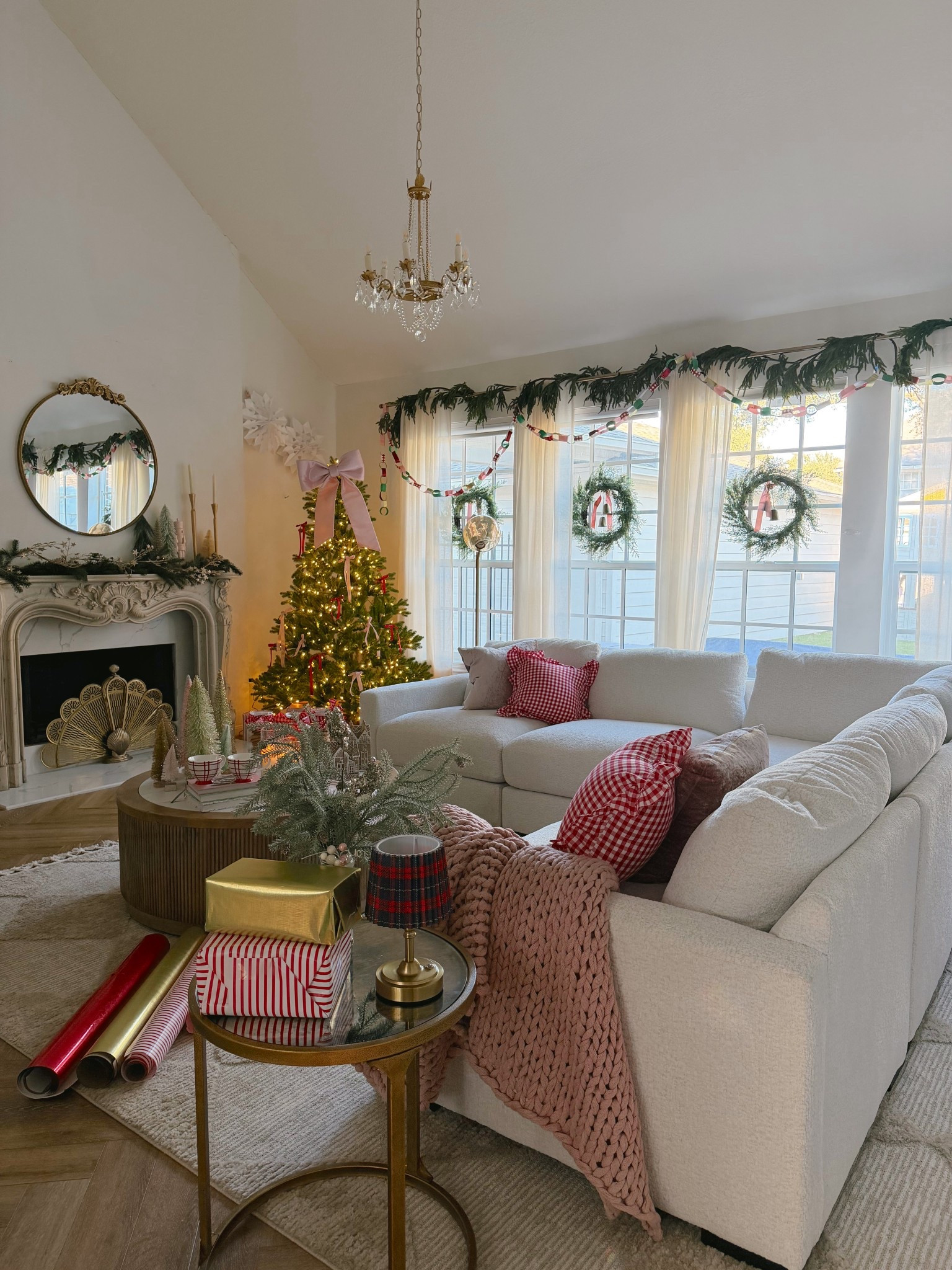 Giving my living room a cozy makeover! #ad When I tell you everyone who has come over has complimented me on this sofa, I am not exaggerating! I have a huge family so we’re always fighting for space to sit. I got this new sectional from @ashleyofficial and it is the perfect cozy blank canvas for the living room. I love how it fills out the space and it is so comfy! #AshleyPartner #AshleyHomefortheHolidays #MyAshleyHome