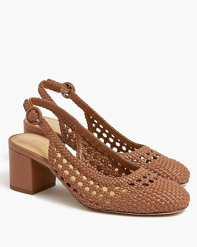 Woven slingback heels | J.Crew Factory