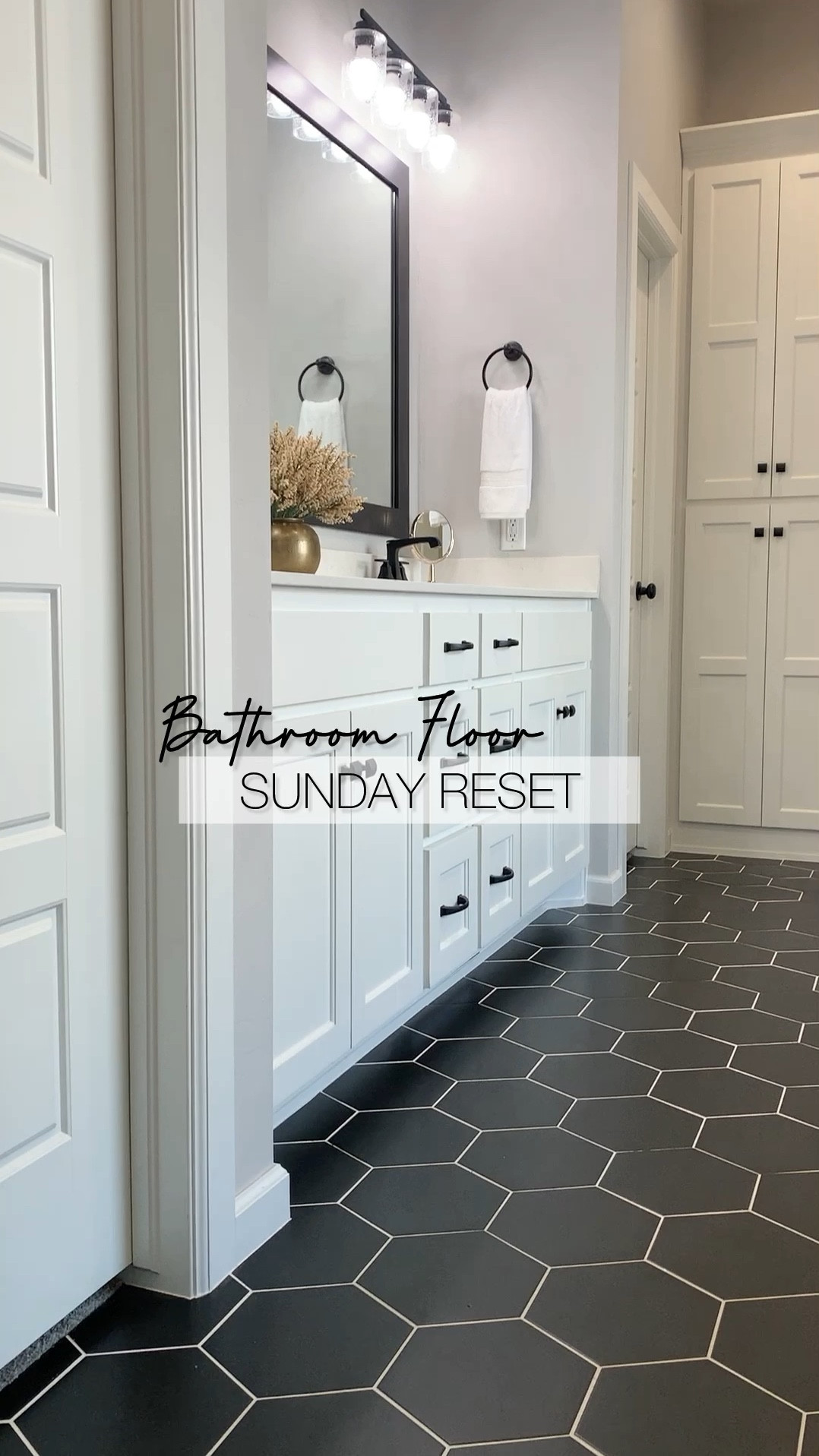 Showing you how I maintain/keep our black floor tile clean 🤍

Bathroom cleaning, bathroom tile, washable runner, hand towel, bathroom decor, cleaning utensils, cordless vacuum, steam mop, floor cleaning, neutral runner

#LTKhome #LTKstyletip #LTKMostLoved