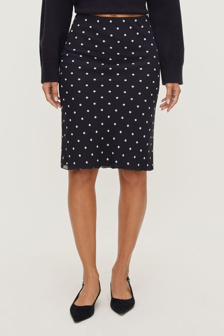 Polka Dot Midi Skirt | Dynamite Clothing