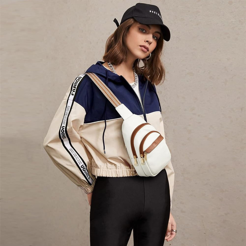 BOSTANTEN Small Sling Bag for Women Leather Crossbody Bags Fanny Pack Chest Bag for Travel | Amazon (US)