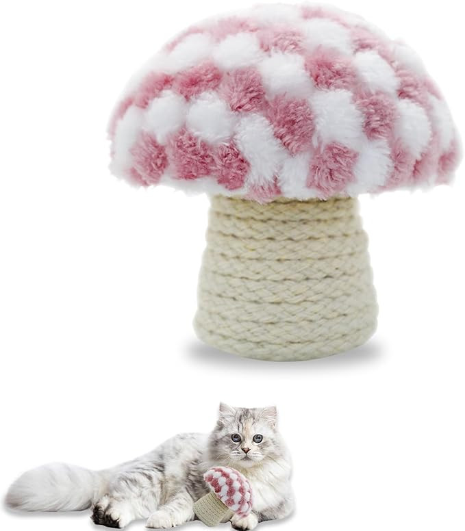 Catnip Toys for Cats, Cute Plush Mushroom Shape Cat Toys for Indoor Cats Adult, Built-in Sound St... | Amazon (US)