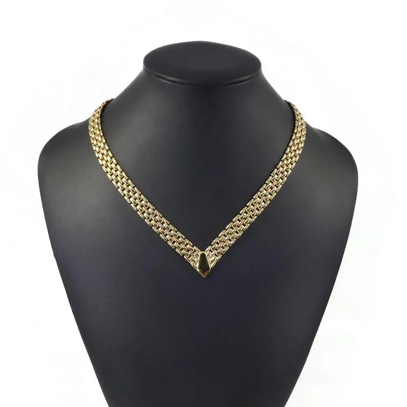 Vintage NAPIER, Pointed Necklace, Chain Link, Gold Tone, Signed - Etsy | Etsy (US)