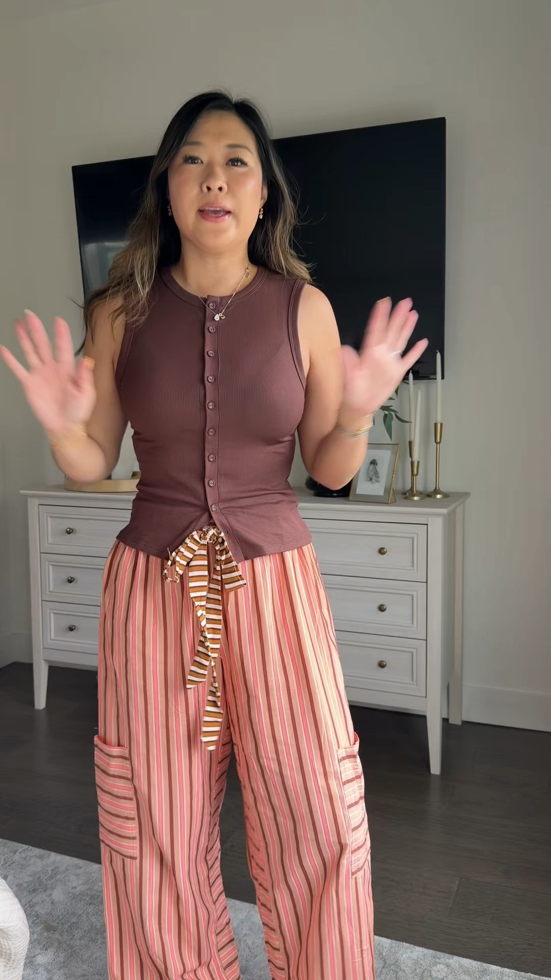Amazon summer outfit // striped wide leg pants 

Medium in both

#LTKootd #LTKSeasonal #LTKOver40