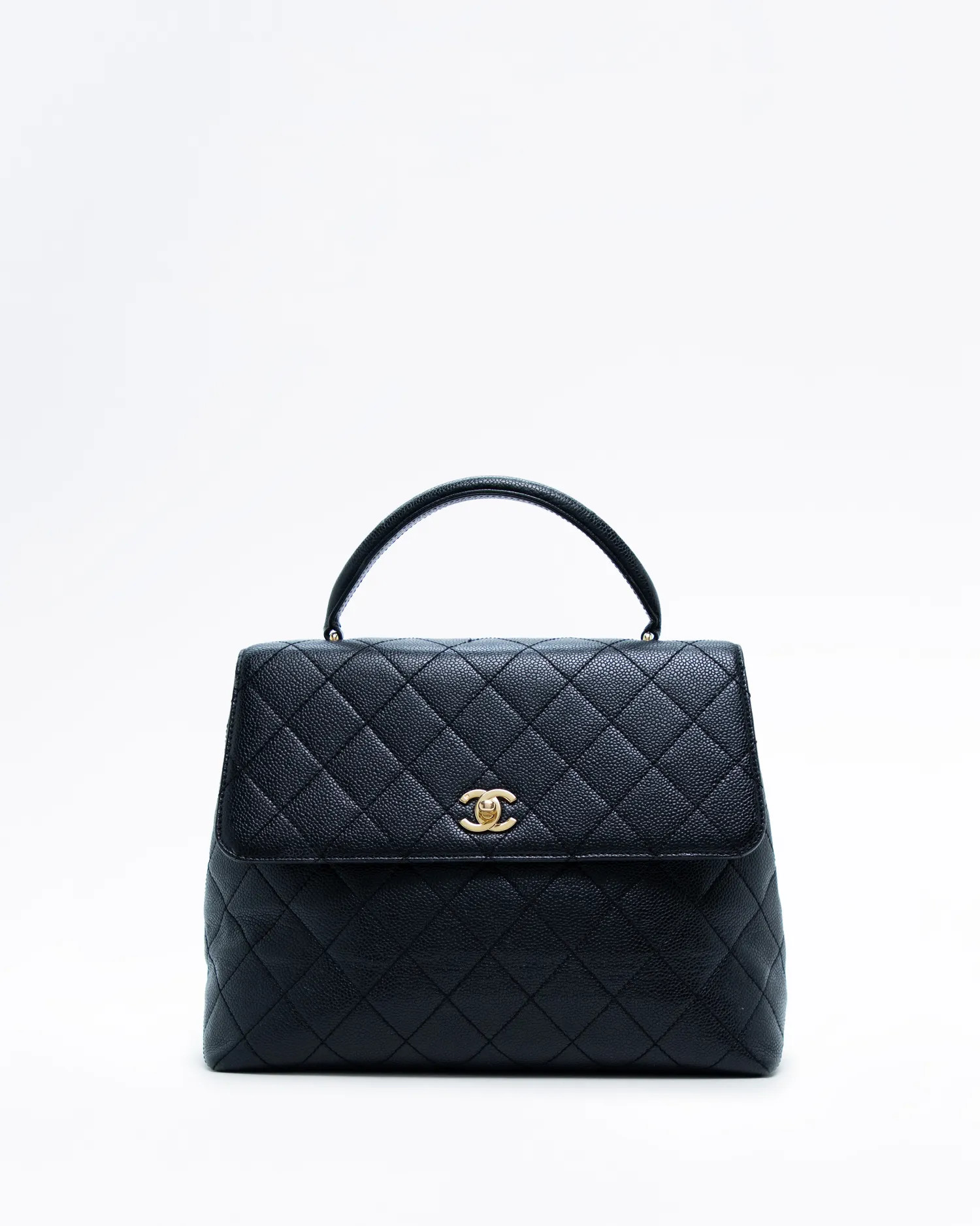 Caviar Quilted Kelly Bag | Vivrelle