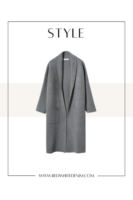 Mango Sweater Coat in Grey - for us TTS for slightly oversized fit. ON SALE!

#LTKsalealert #LTKunder100