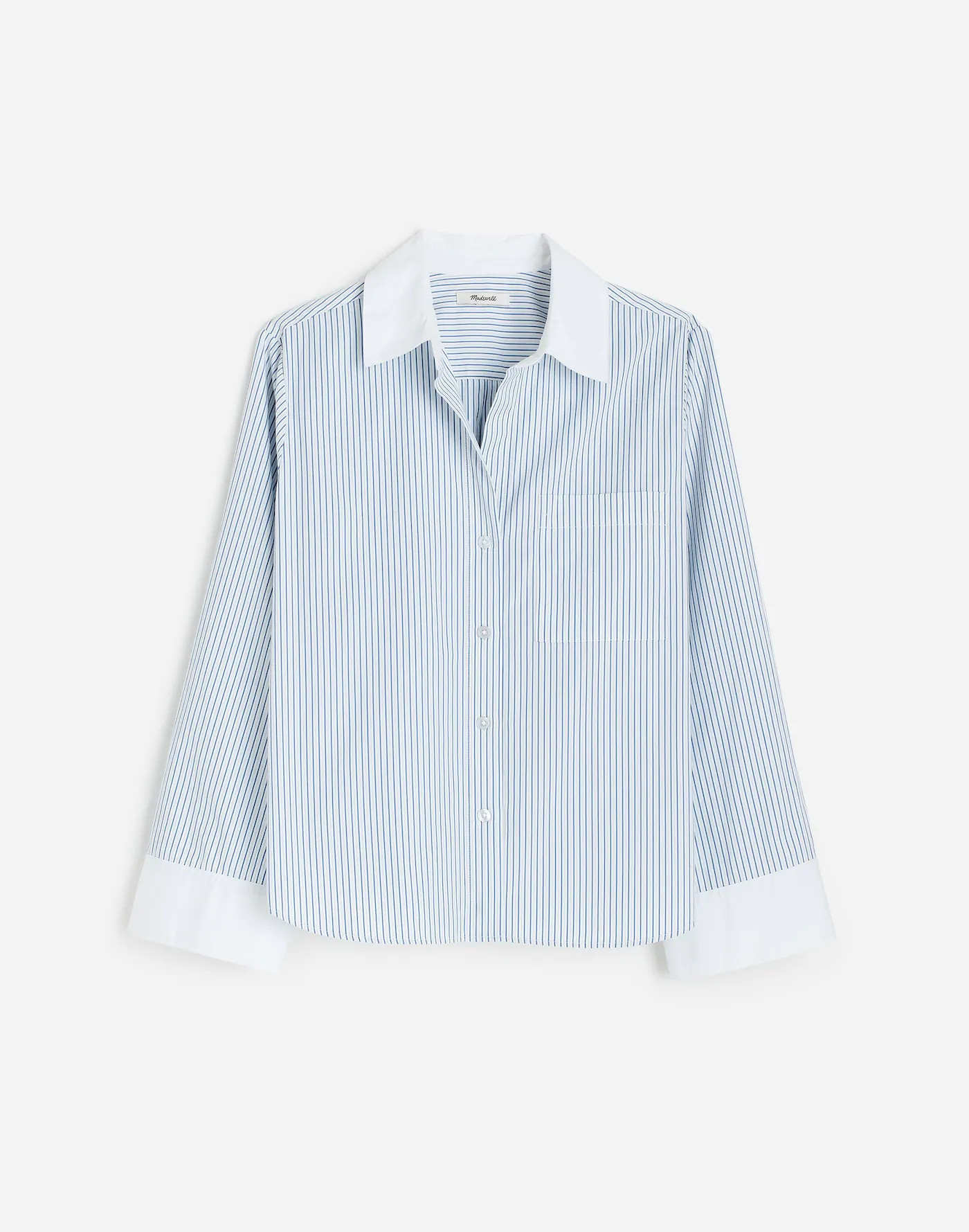 Easy Y-Neck Button-Up Shirt | Madewell | Madewell