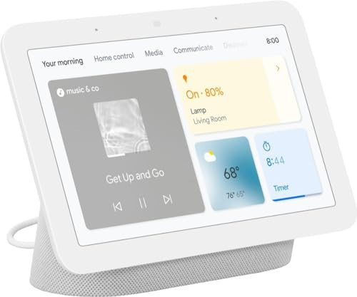 Google Nest Hub 7” Smart Display with Google Assistant (2nd Gen) - Chalk | Amazon (US)