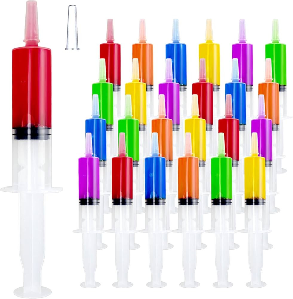 25 Pack Party Jello Shot Syringes Plastic Syringe Shots 2 OZ Capacity Reusable Party Syringes, Du... | Amazon (US)