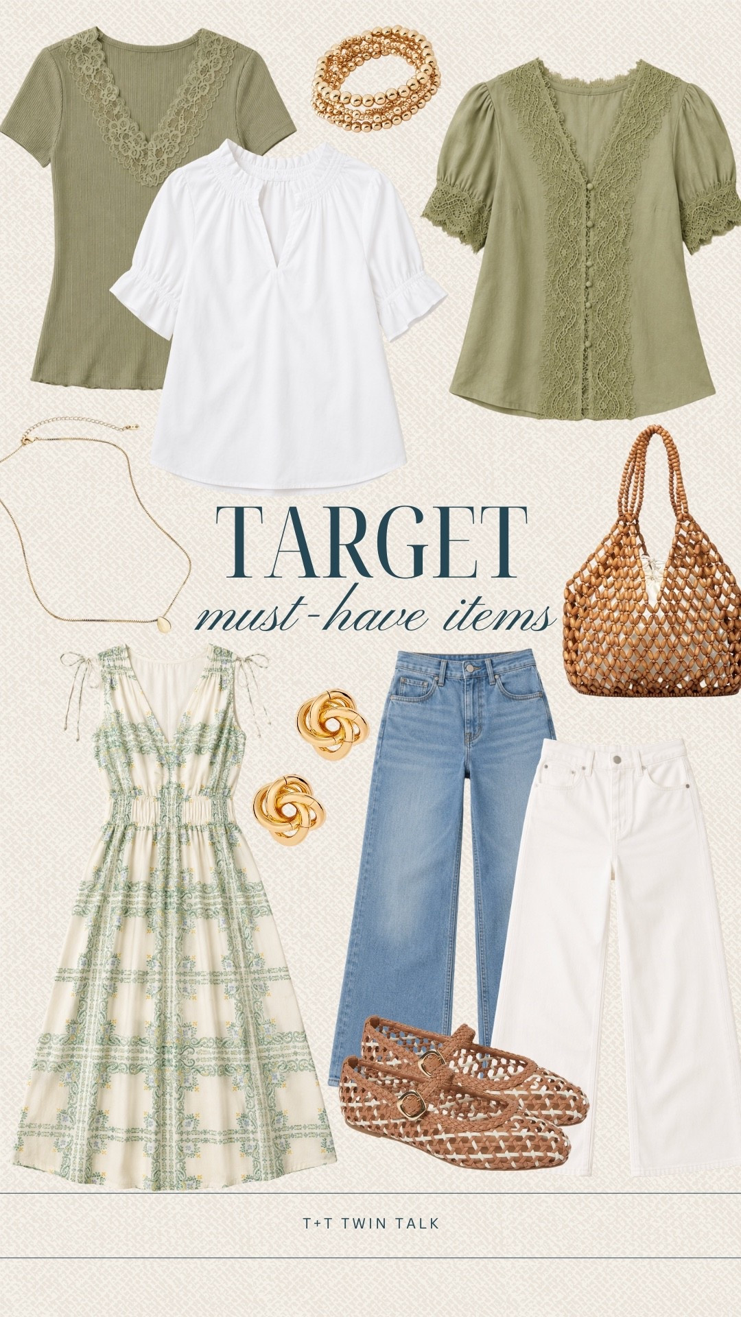 Sometimes all you need are a few new staples to create fresh outfits. Target has everything from everyday tops to dresses and denim that you'll get plenty of wear out of. The woven shoes and bag tie the whole collection together nicely.

#LTKOver40 #LTKSeasonal #LTKMidsize