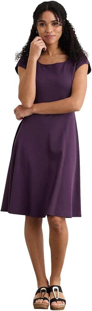 Women's 100% Organic Pima Cotton Ballet Neck Dress | Amazon (US)