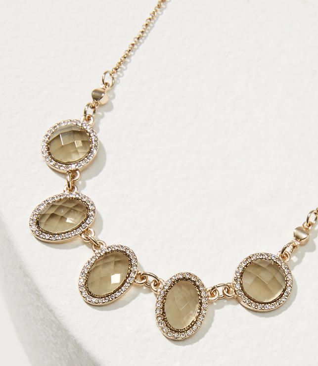 Pave Stone Necklace | LOFT