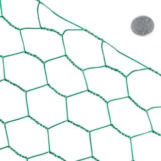 Fencer Wire 3 ft. x 150 ft. 16-Gauge Green PVC Coated Poultry Netting with 1.5 in. Mesh-NV16-G3X1... | The Home Depot
