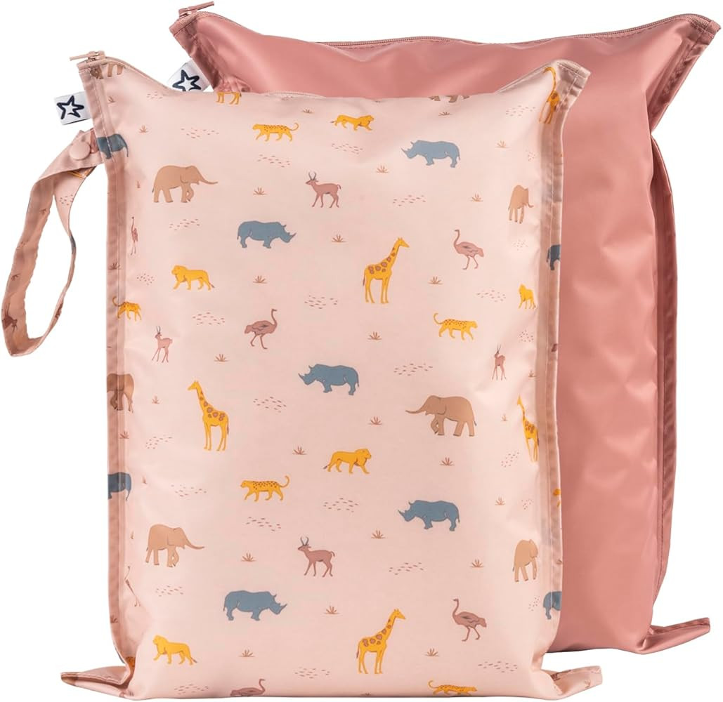 Tiny Twinkle Mess-proof Wet Bags 2 Pack Waterproof and Washable Bag for Travel storage, Stroller,... | Amazon (US)