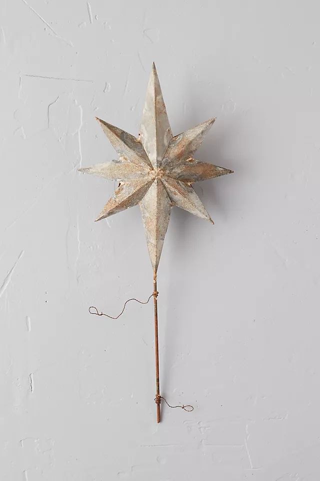 Aged Iron Star Tree Topper | Anthropologie (US)