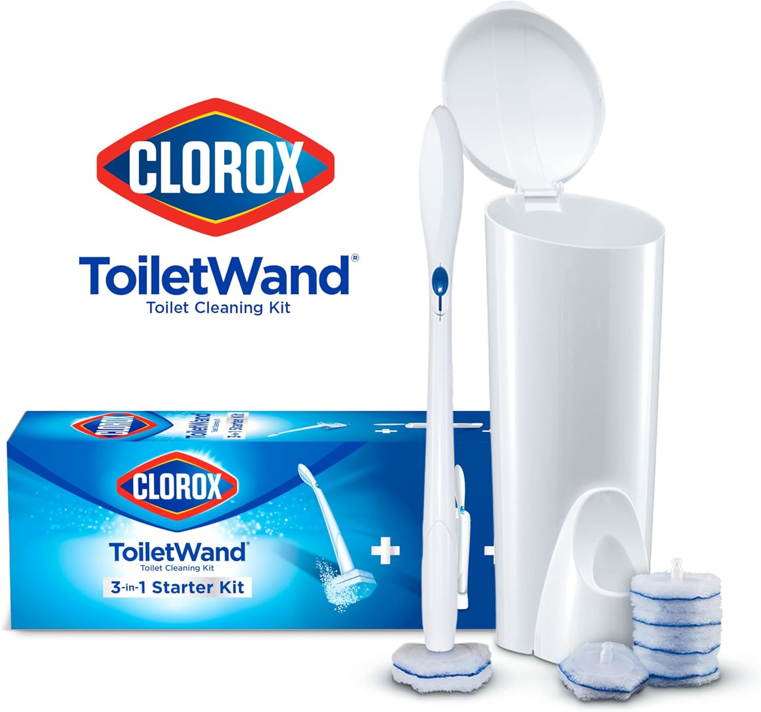 Clorox ToiletWand Toilet Bowl Cleaner- Toilet Brush, Storage Caddy and 6 Disinfecting Refill Head... | Amazon (US)