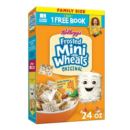 Kellogg s Frosted Mini-Wheats Breakfast Cereal High Fiber Original 24 Oz Box | Walmart (US)