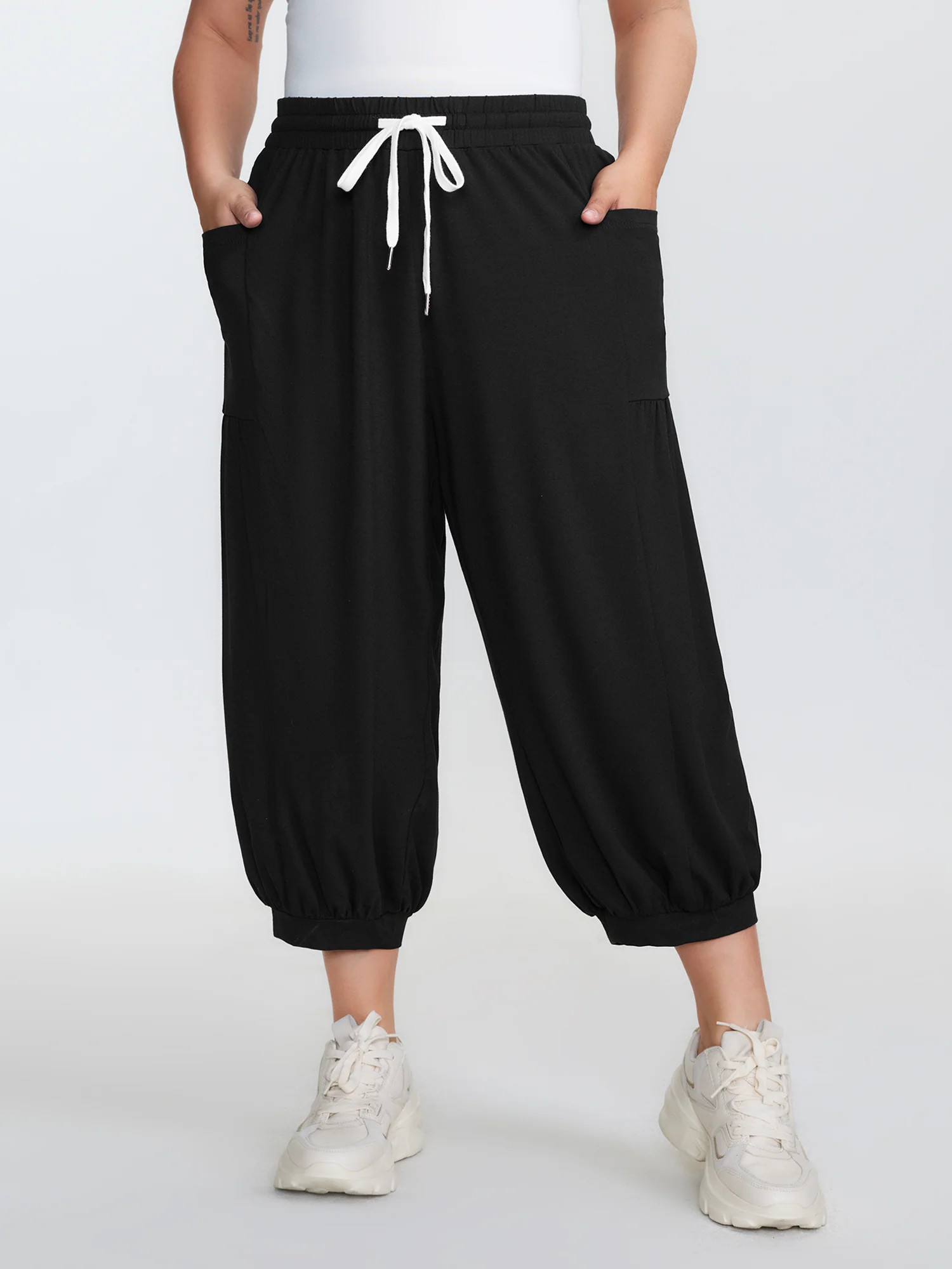 Supersoft Drawstring Cropped Jogger Pants | Bloomchic