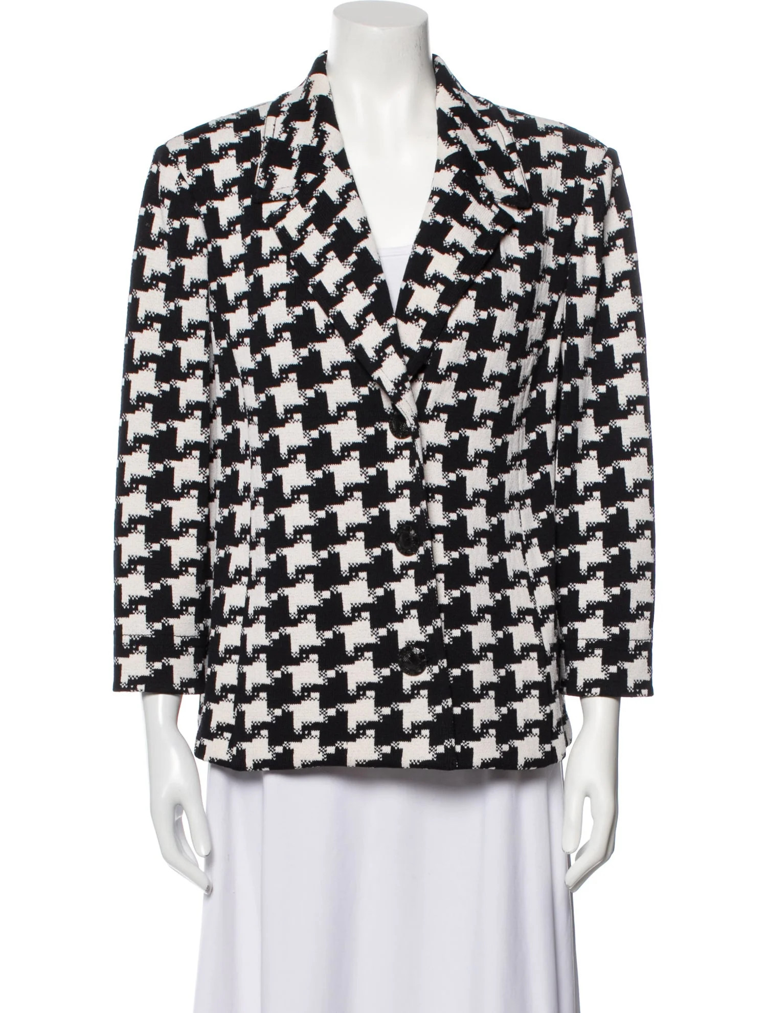 Houndstooth Print Blazer | The RealReal