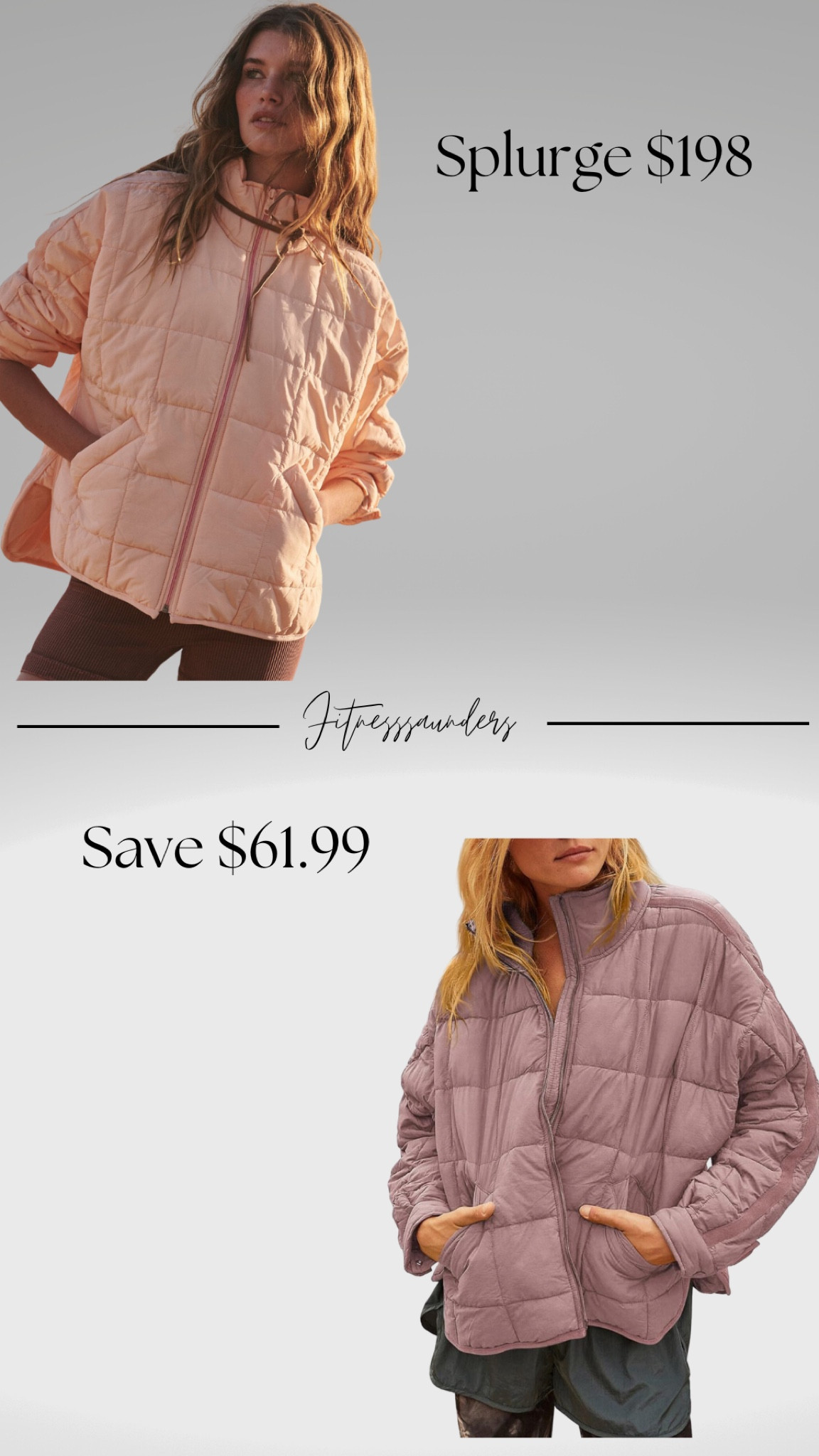 Splurge vs Save. Free People and Amazon. Pippa Puffer

#LTKstyletip #LTKfindsunder50