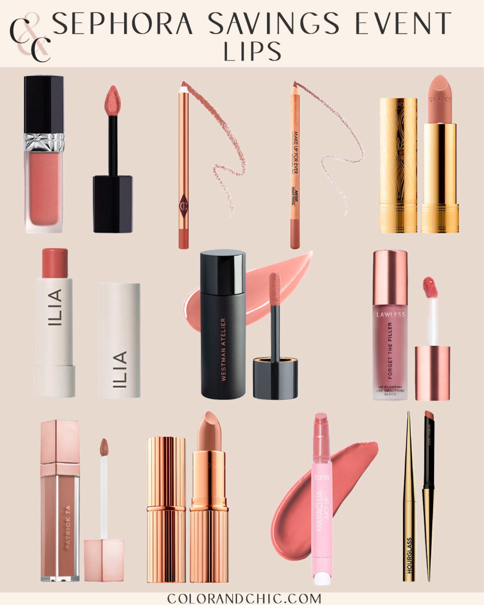 Lipstick, lipliner, and lipglosses that are a favorite of mine and all on sale for the Sephora Savings Event! Rouge members get 20% off, VIB gets 15% off and Insiders get 10% off with code YAYSAVE! VIB and Insiders get access on April 9, Rouge members get access now! 

#LTKbeauty #LTKsalealert #LTKxSephora
