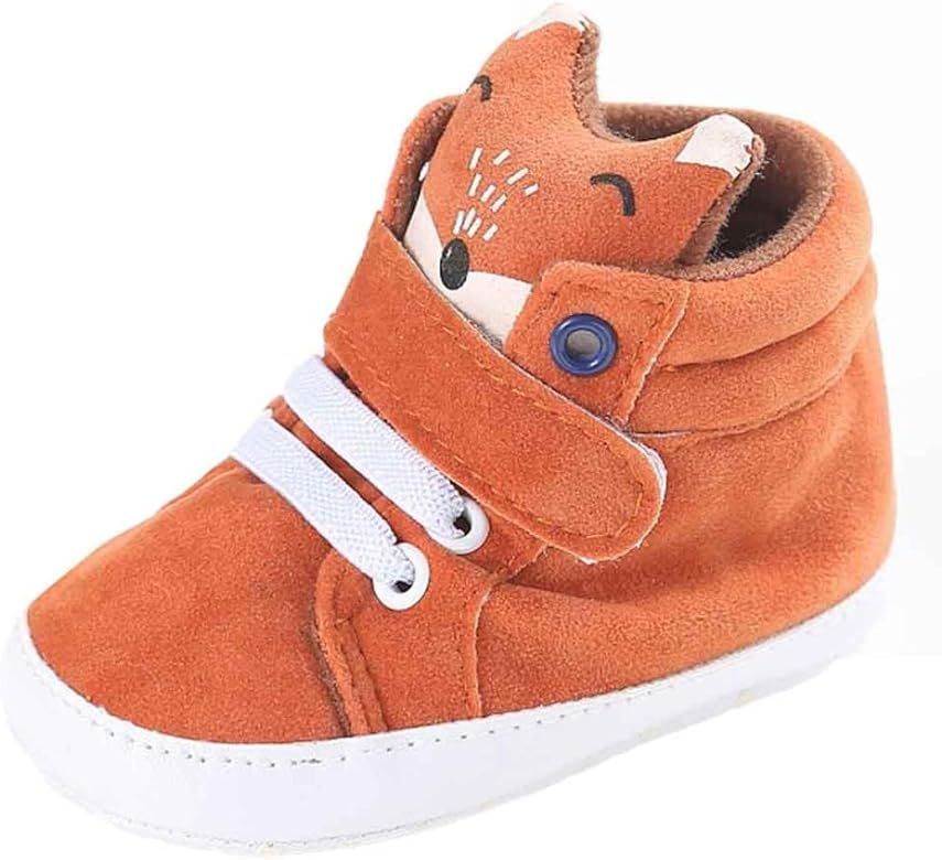 Infant Toddler Baby Girls Boys Cut Fox Hight Warm Shoes Autumn and Winter Anti-Slip Soft Sole Sne... | Amazon (US)
