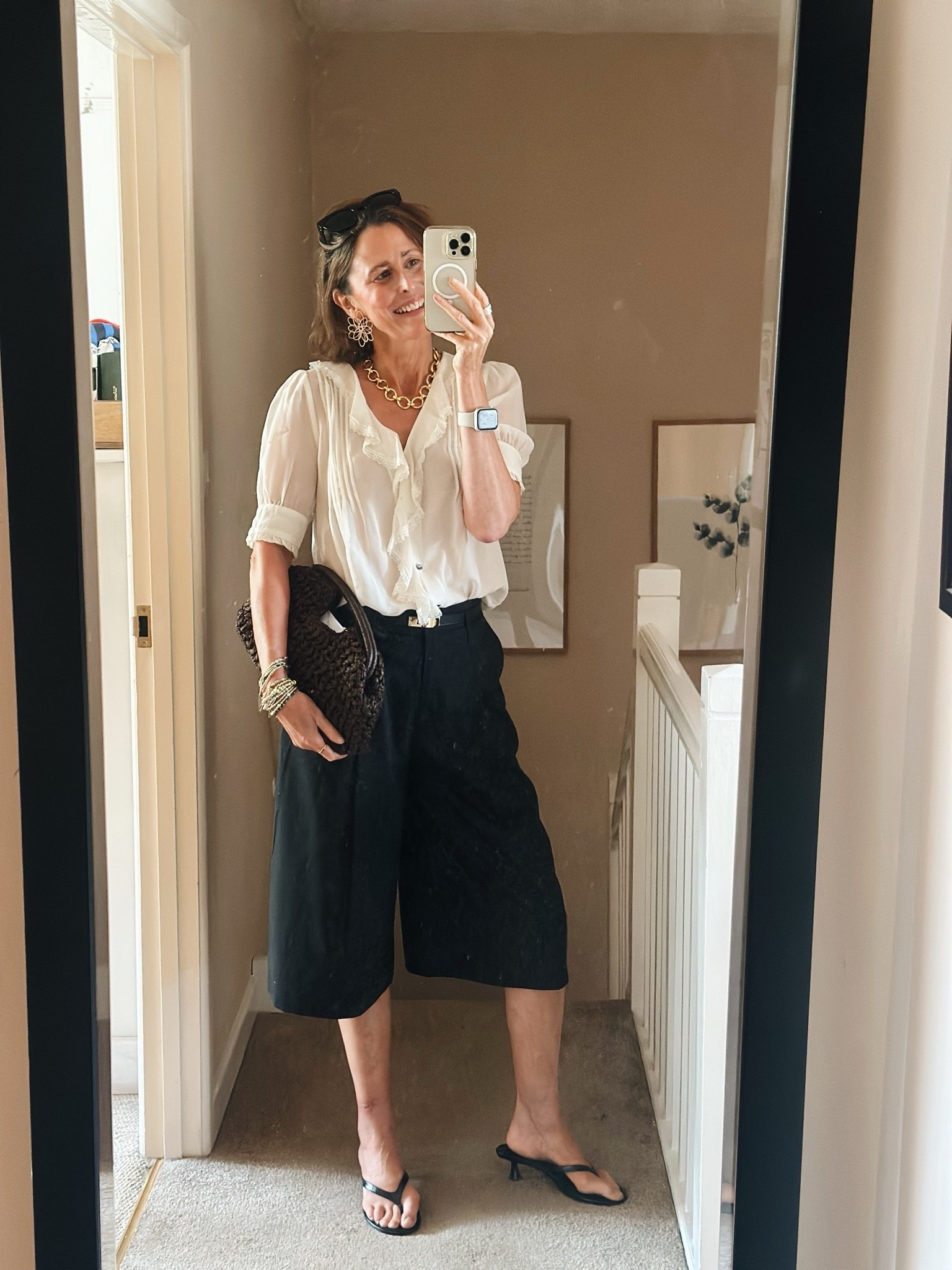 Weekend vibes .. elevated with a pretty blouse 🤍

I’m wearing a size UK 10

#LTKsummer #LTKover50style #LTKmidsize