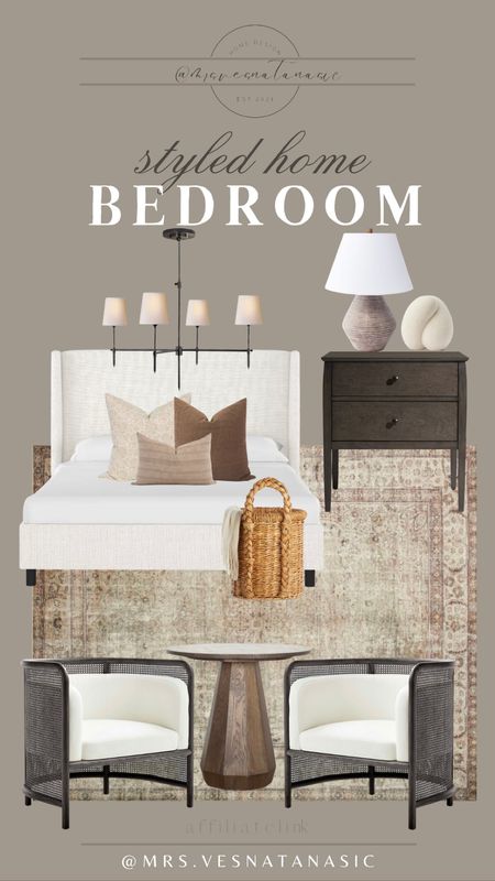 Styled bedroom for inspo! I love a little contrast in spaces. 

Bedroom, bed, bedding, rug, nightstand, basket, accent, throw pillow, bed, chandelier, rug, home decor, fall decor, 

#LTKhome #LTKstyletip #LTKsalealert