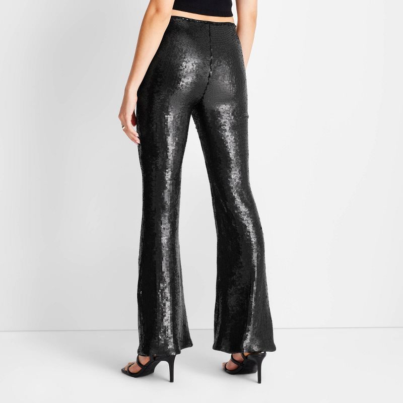 Women's High-Rise Sequin Full Length Flare Pants - Future Collective™ with Kahlana Barfield Bro... | Target