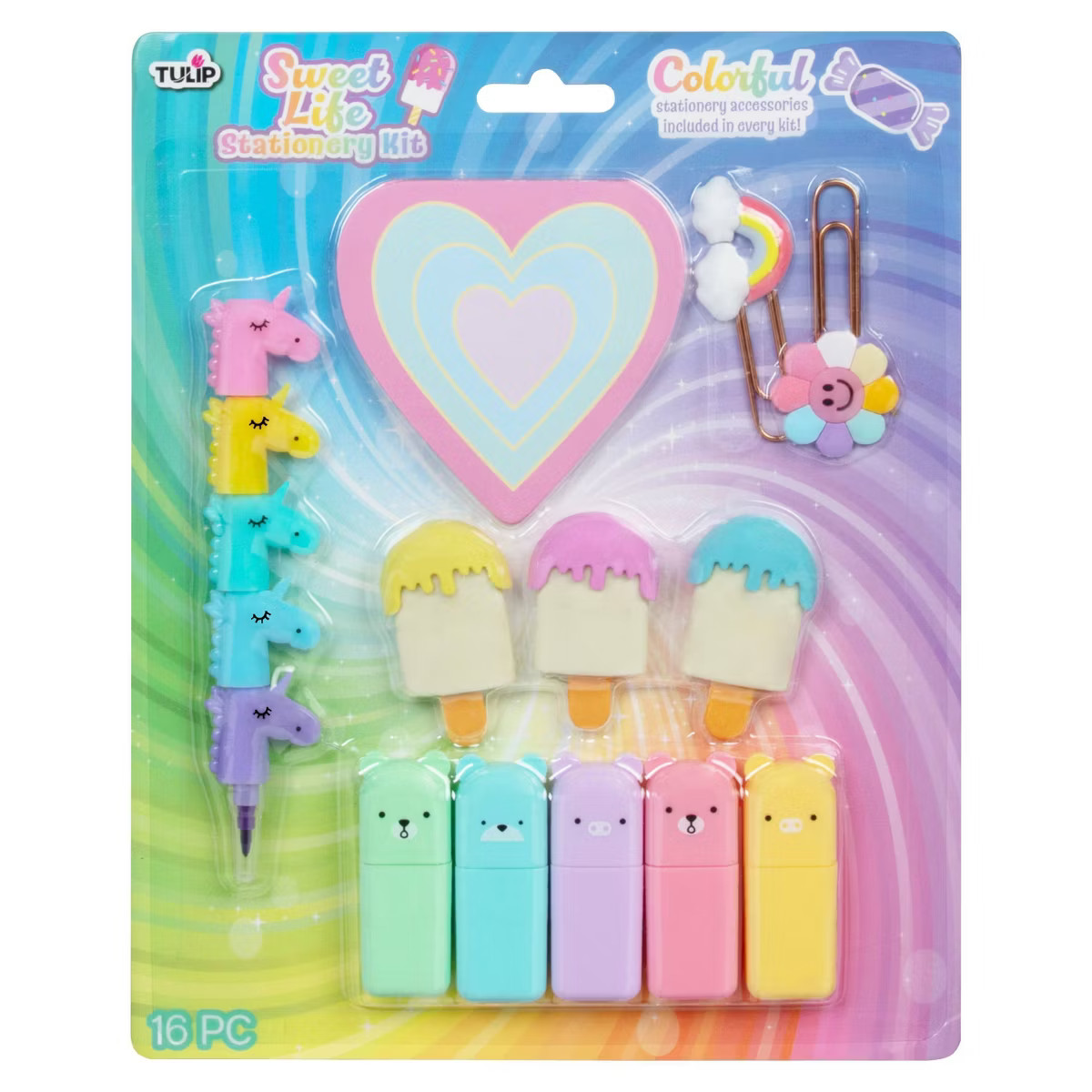Tulip Color Rockin' Raoinbow Stationary Kit Fun Unicorn Flower and Candy Stackable Markers | Target