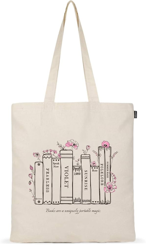 Ecoright Canvas Reusable Cotton Tote Bag for Women, for School, Grocery, Shopping, Beach & Gifts ... | Amazon (US)