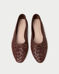 Landry Chocolate Woven Ballet Flat | Loeffler Randall