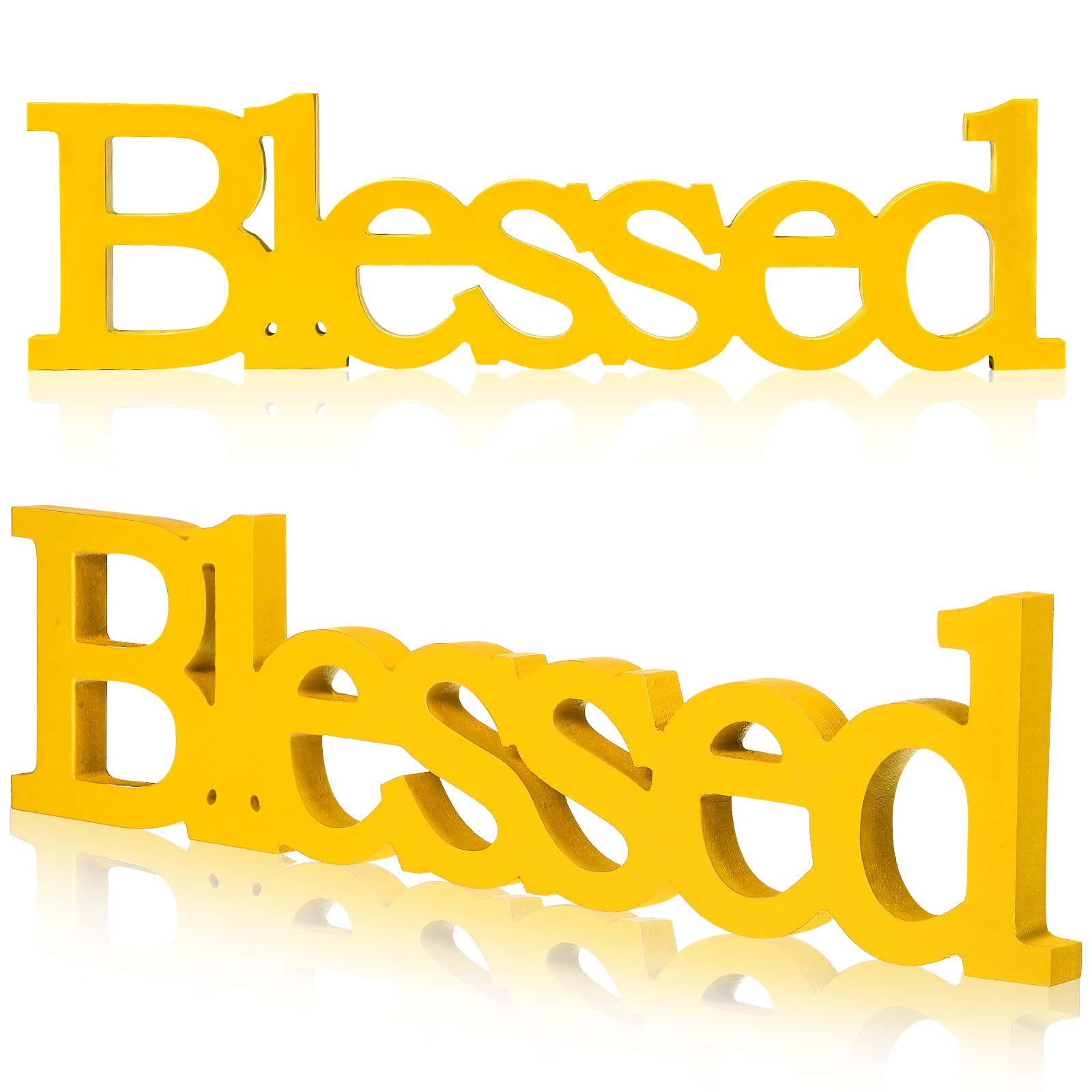 Blessed Letter Table Sign Blessed Standing Letter Table Sign Rustic Wooden Home Standing Decor fo... | Amazon (US)