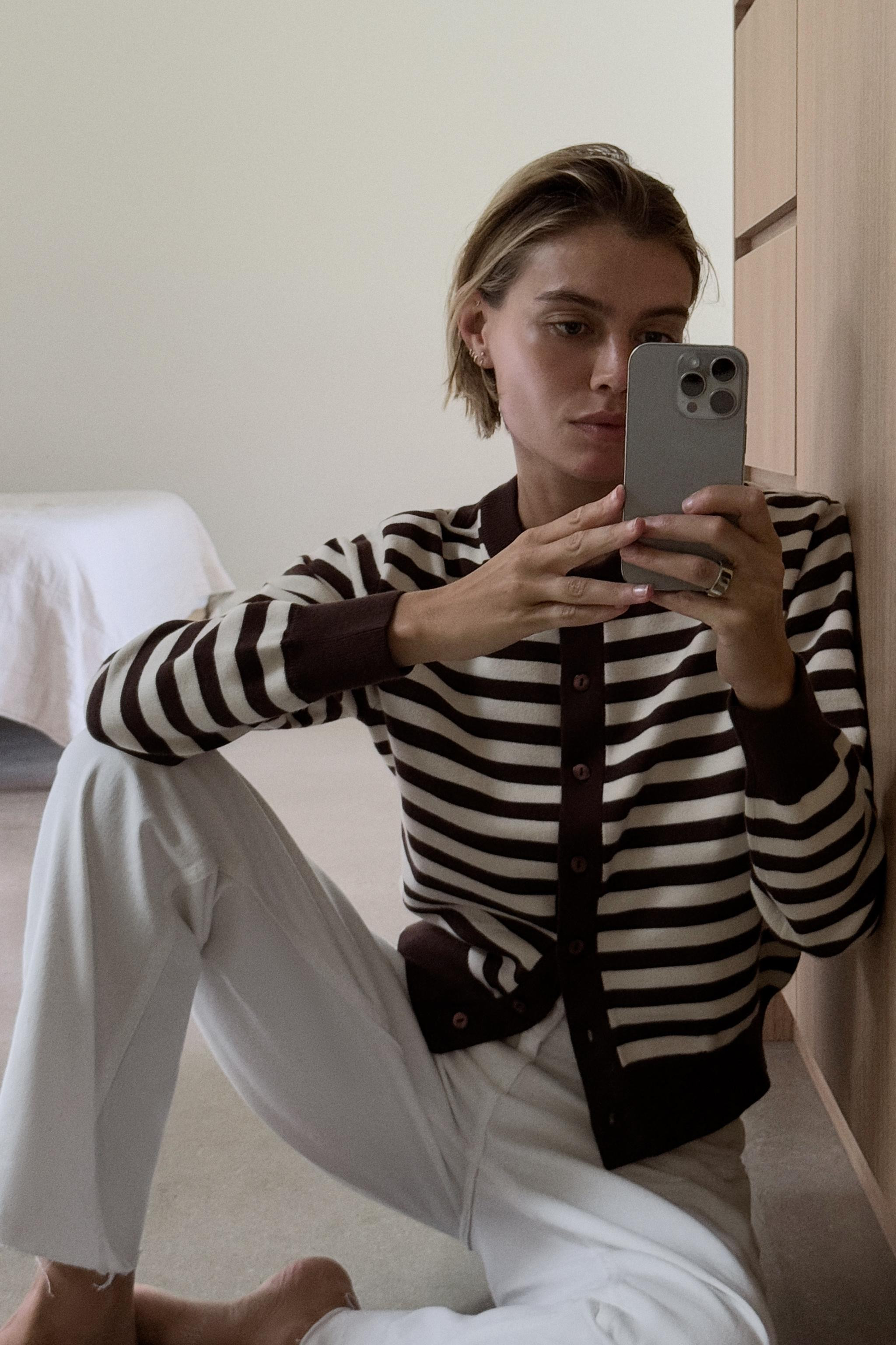 STRIPED KNIT JACKET | Zara US