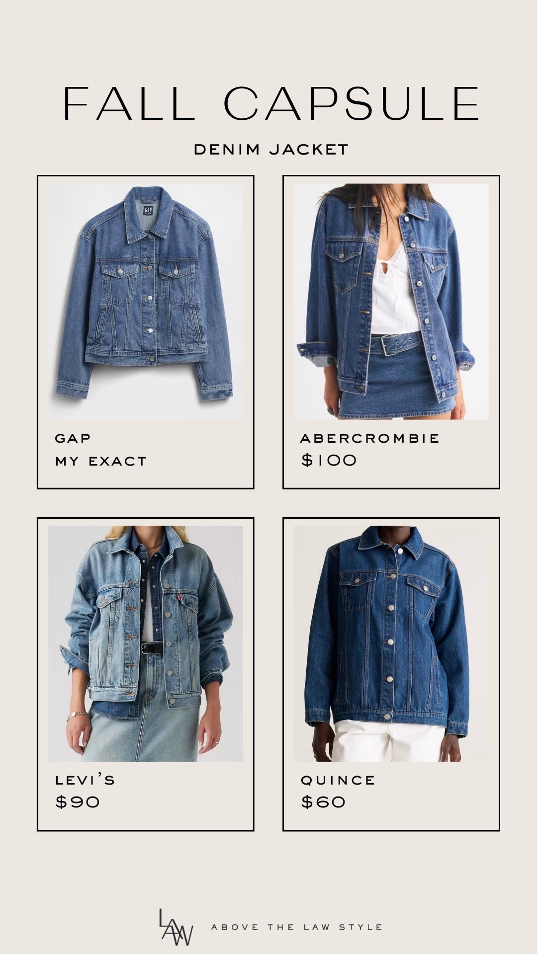 Fall Capsule: Denim Jacket

#LTKFindsUnder50 #LTKStyleTip #LTKFindsUnder100