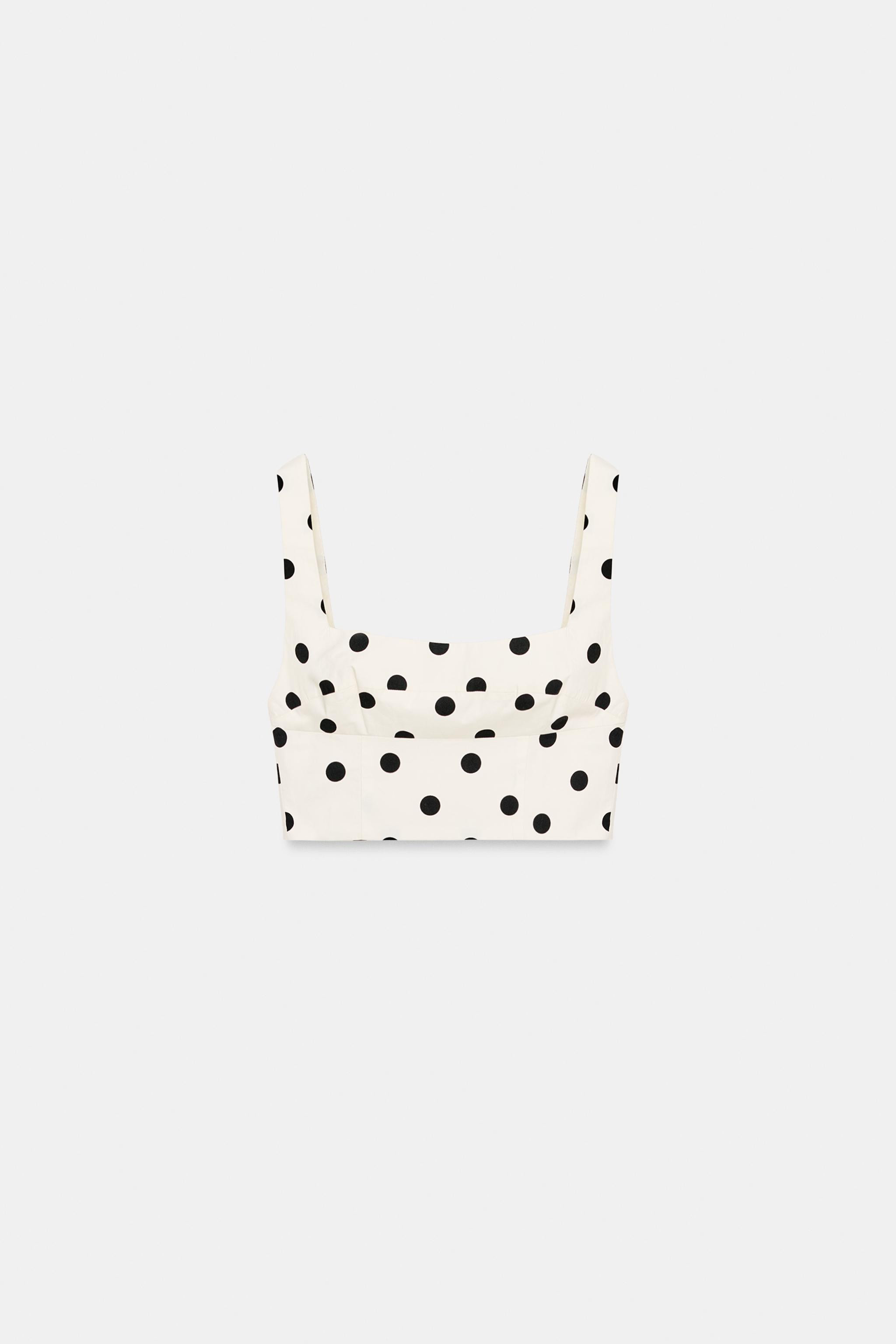 POLKA DOT CROP TOP | Zara UK