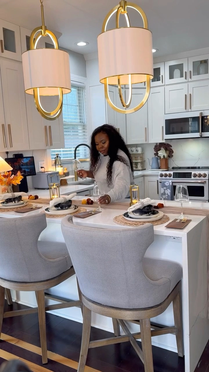 Set a beautiful fall tablescape on your kitchen island.

#LTKHome #LTKSaleAlert