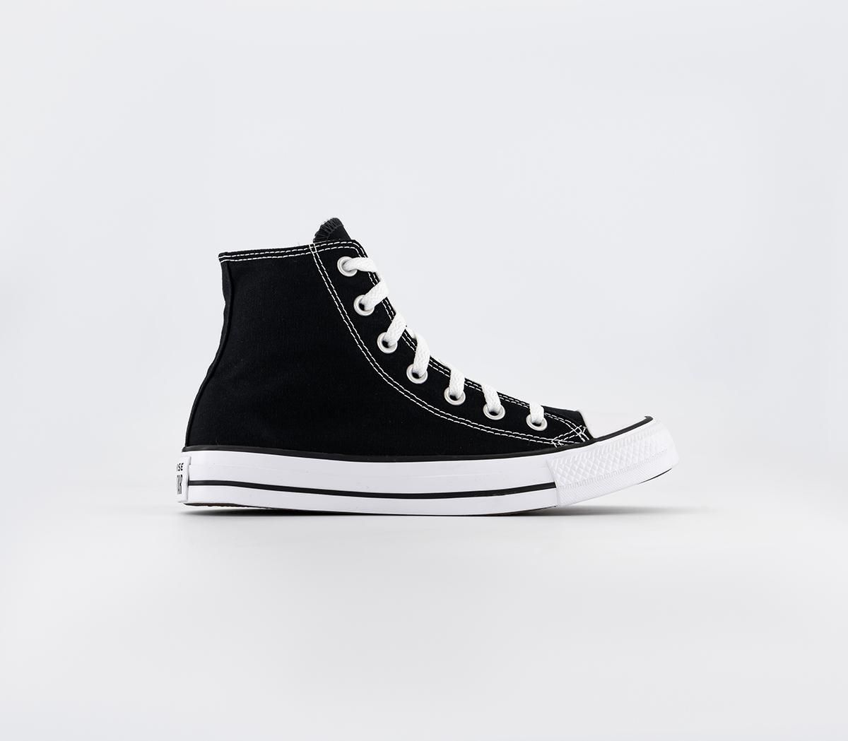 Converse All Star Hi Trainers Black Canvas - Unisex Sports | OFFICE London (UK)