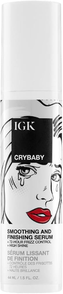 IGK CRYBABY Smoothing & Finishing Serum | High Shine + Frizz Control + Lightweight | Vegan + Crue... | Amazon (US)