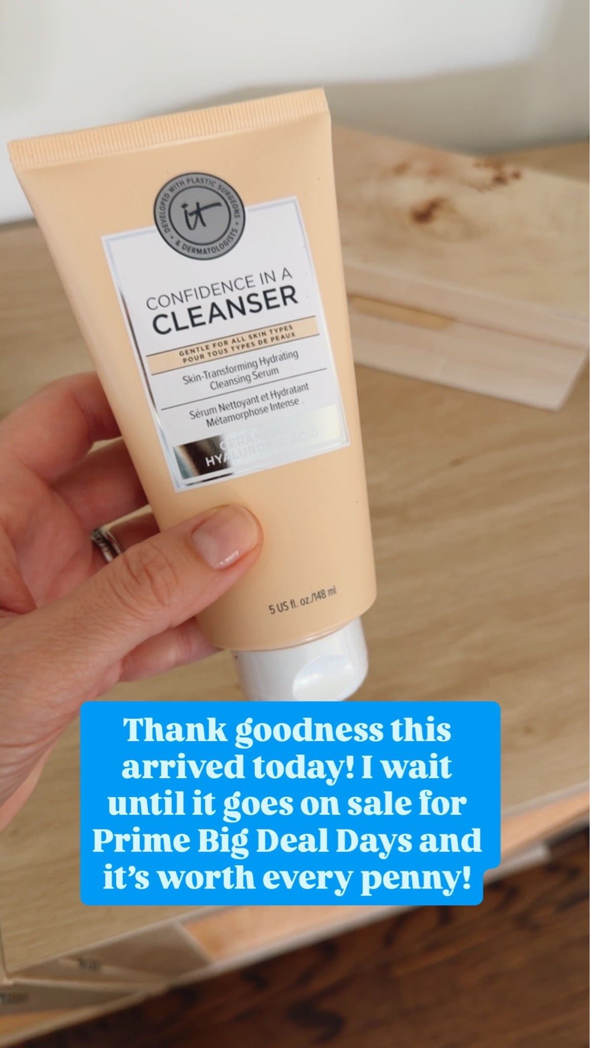 Best cleanser, actually removes makeup including mascara without leaving skin tight. I’ve been using it for years. Recently ran out and could find no substitute! Grab it while it’s on Amazon Big Deal Days - lowest price! #amazondeals