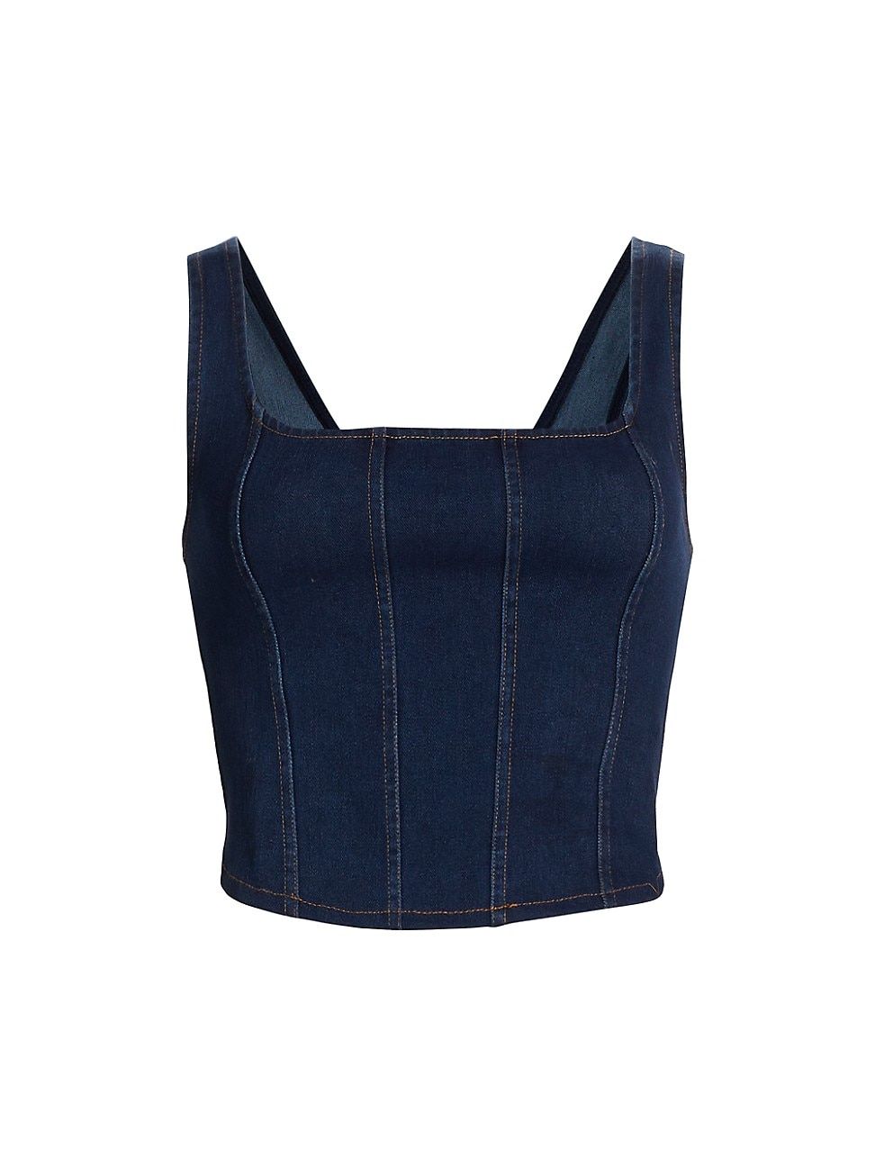 Women's Denim Corset Top - Indigo - Size Small | Saks Fifth Avenue