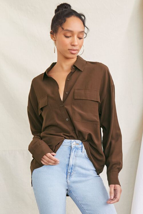 High-Low Buttoned Shirt | Forever 21 (US)