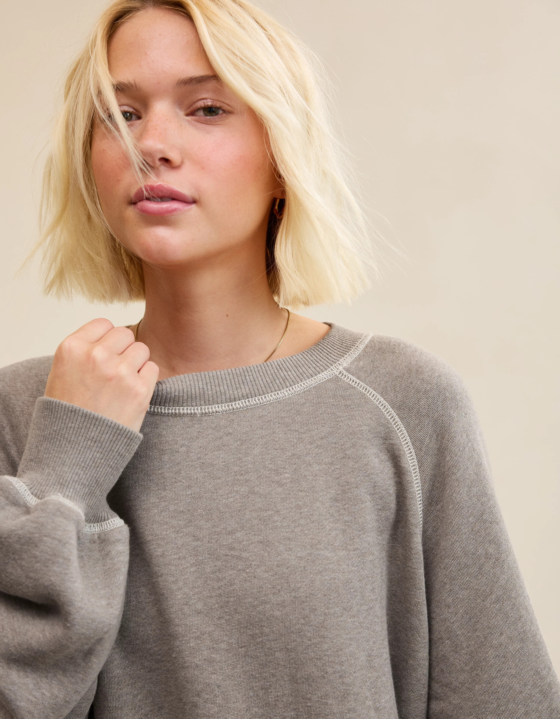 Aerie Go-To Classic Length Crew Sweatshirt | Aerie