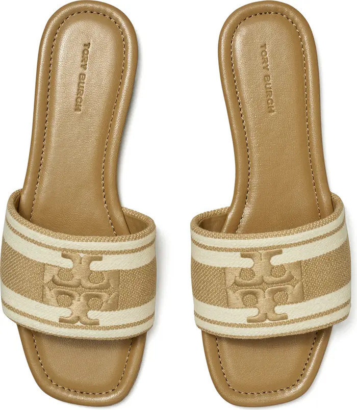 Double T Jacquard Slide Sandal (Women) | Nordstrom
