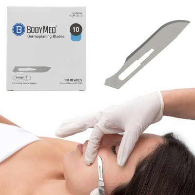 BodyMed Dermaplaning Blades #10 in Carbon Steel, 100 PCS - Disposable, Sterile Scalpel Blades | Target
