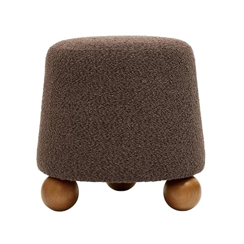 Tov Furniture Jaine Upholstered Stool (Chocolate Brown) | Amazon (US)