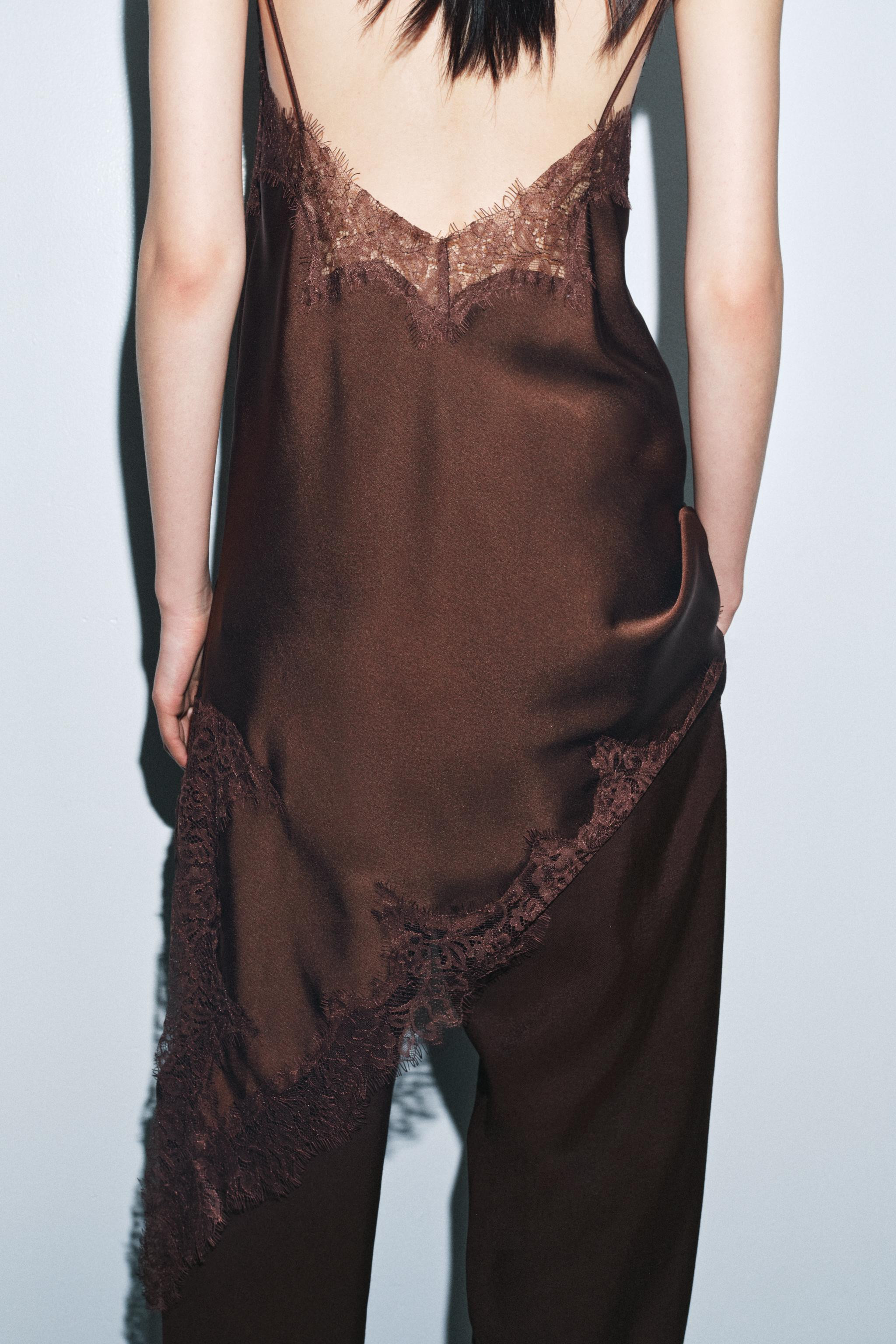 ZW COLLECTION ASYMMETRIC LACE DRESS | Zara US