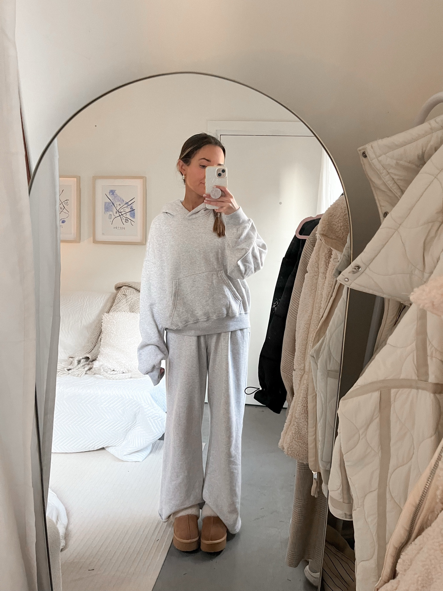 Amazon ugg slippers (so impressed with the quality) and hollister sweats - 2024 faves! 