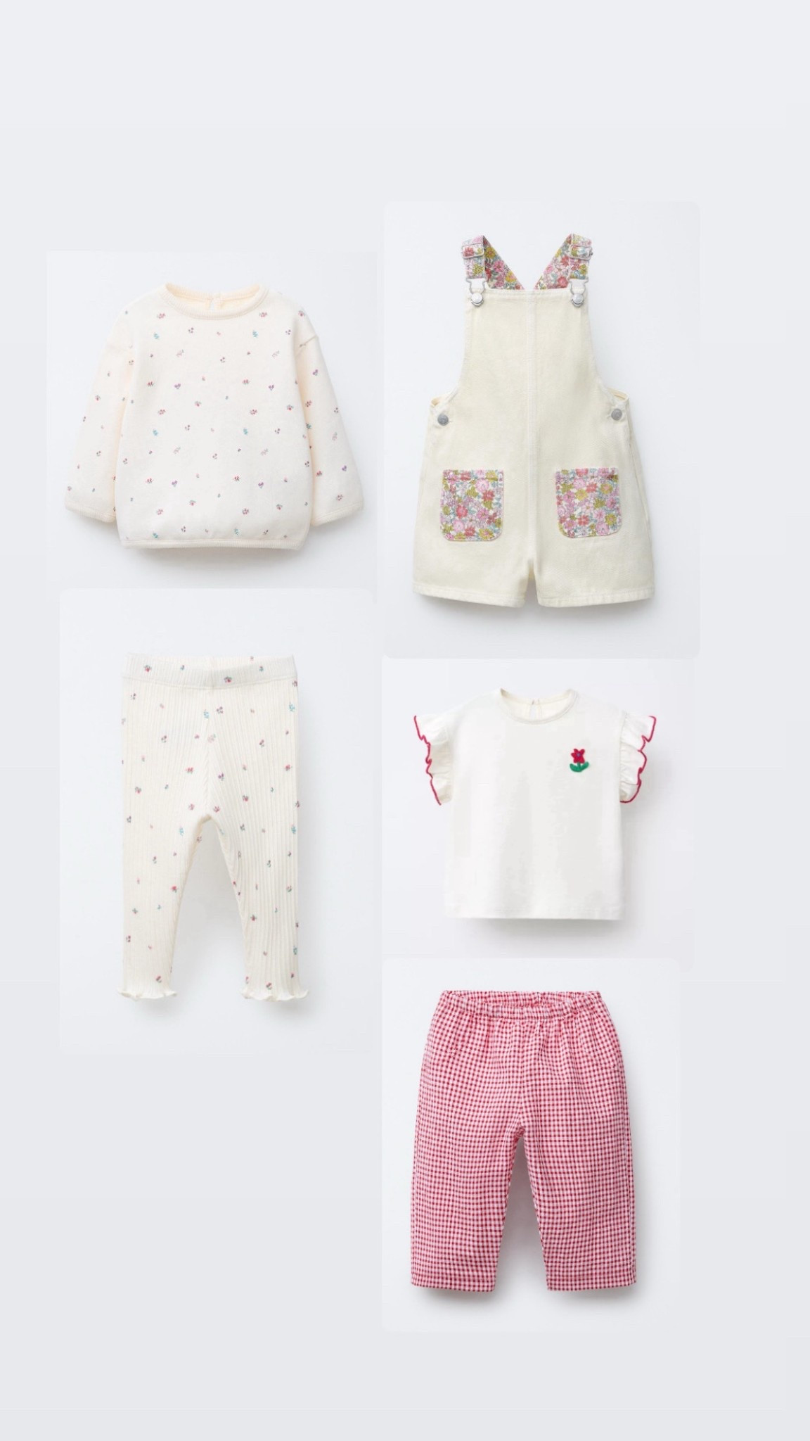 Zara baby girl mini order 💗

The sweatshirt and leggings are for nursery days. 

The checked trousers and t-shirt are for summer.

The floral dungarees are for when she’s older 🥰


#LTKuk #LTKbaby #LTKstyletip