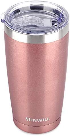 SUNWILL 20oz Tumbler with Lid, Stainless Steel Vacuum Insulated Double Wall Travel Tumbler, Durab... | Amazon (US)